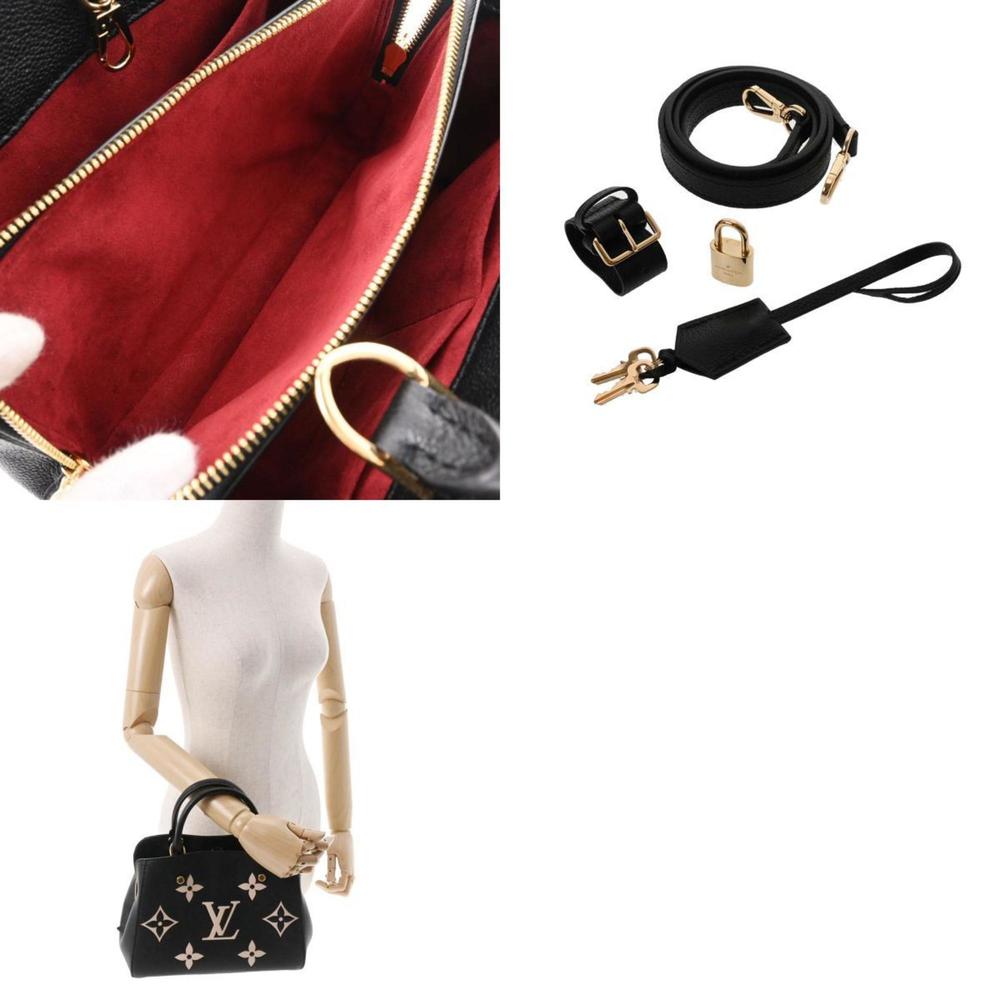 LOUIS VUITTON Louis Vuitton Monogram Emplant Montaigne BB Noir Beige M45489 W... - Picture 12 of 12